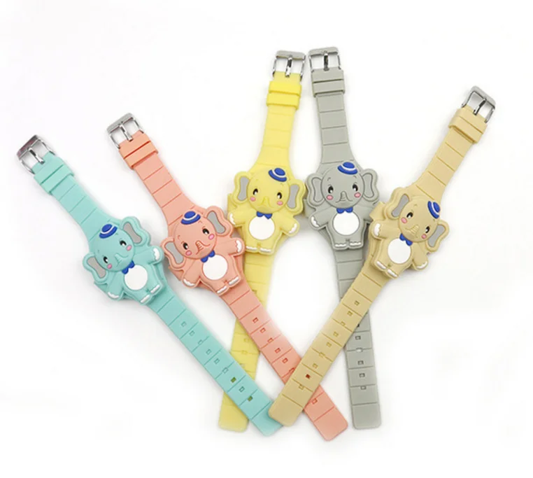 Custom  design cartoon animal fashion digital LED luminous Smart Kids Watch For Baby Child