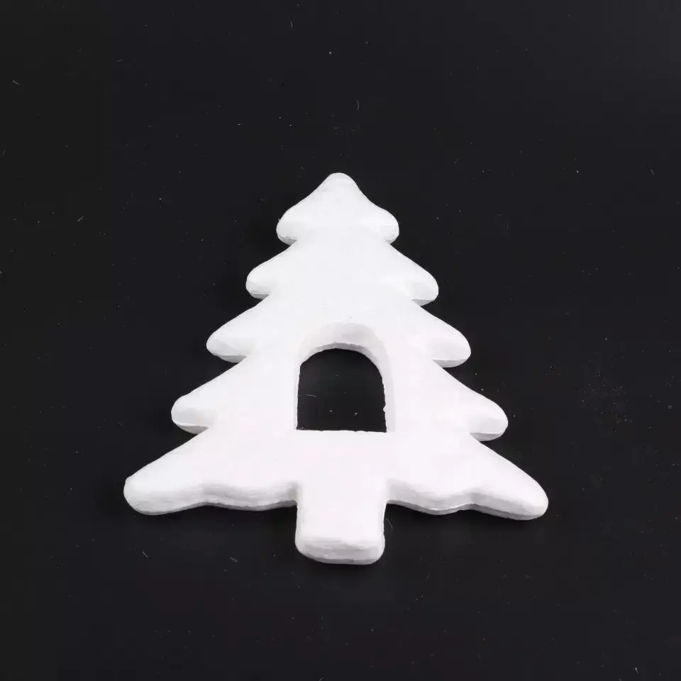 white decorative polystyrene christmas tree