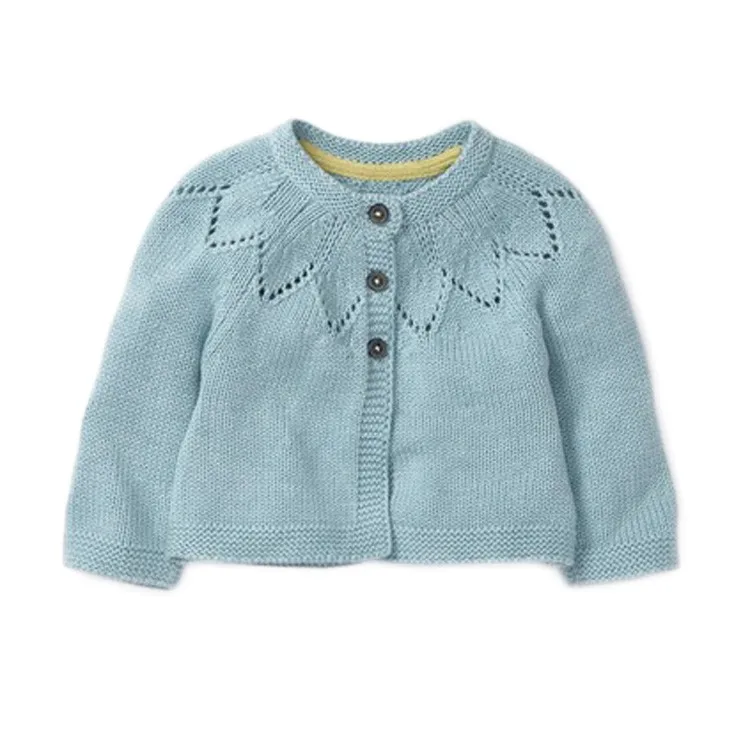 
OEM ODM Factory eco-friendly cotton button-down knit cardigan sweater girls 