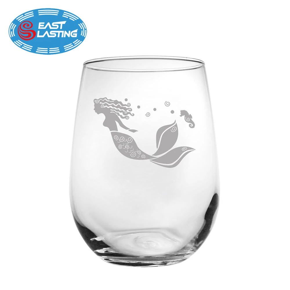 
Party and wedding favor sparkling decal pinky dots personalized glass tumbler, stemless wine glass 