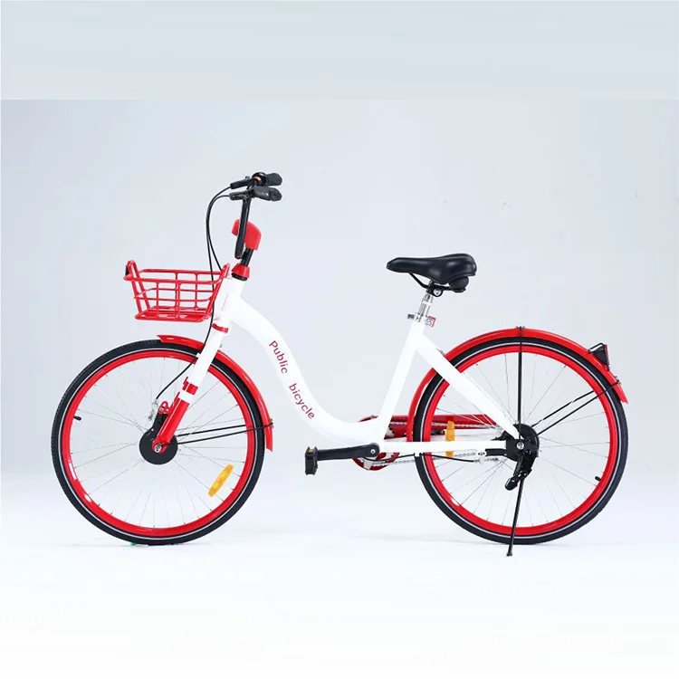 City Rental Single Speed Bicycle with GPS Smart Lock Public Bike Sharing Three Speed Features