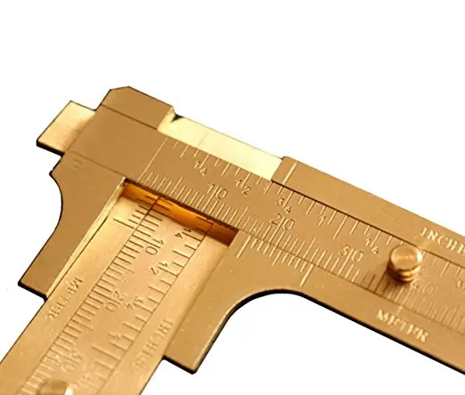80mm 120mm Portable Mini Slide Solid Copper Brass Pocket Double Scale Outside Measuring Ruler Gauge Vernier Caliper
