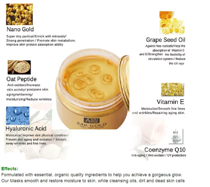 Top Sale Fast delivery Magic Korean Facial Mask Collagen Crystal 24k Gold Nano-Fiber Facial Mask Wholesale