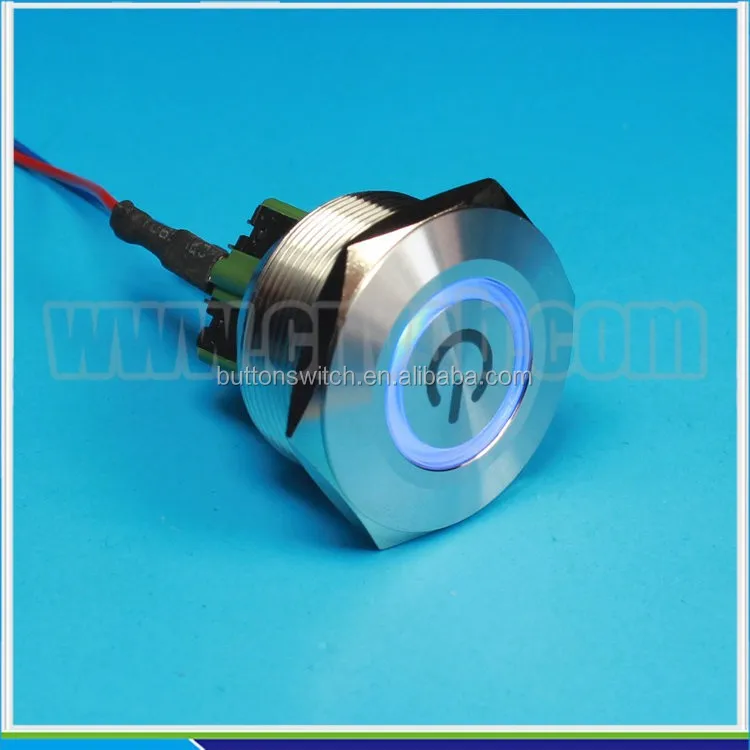 3006 30 мм кольцо illumited антивандальный кнопочный переключатель с символом власти 12 В водонепроницаемые переключатели 12 В