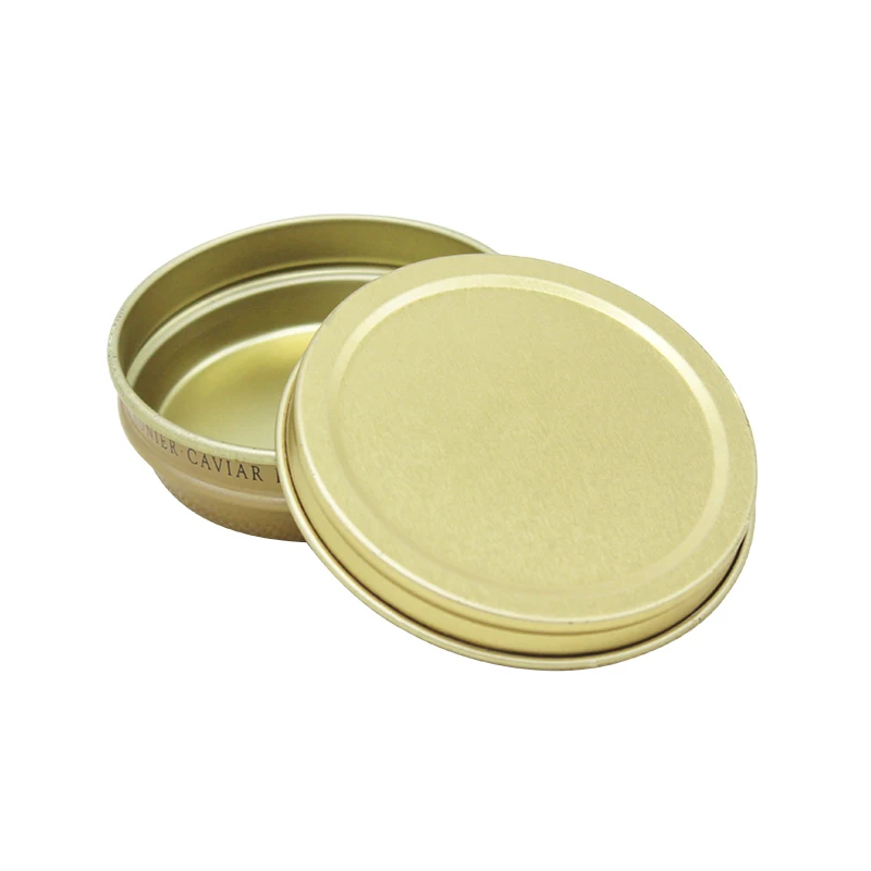 Vacuum Caviar tin box, food grade tin cans, tin box packing