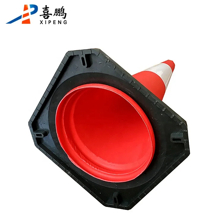 100CM Orange PE Highway Traffic Cones For Road Safety