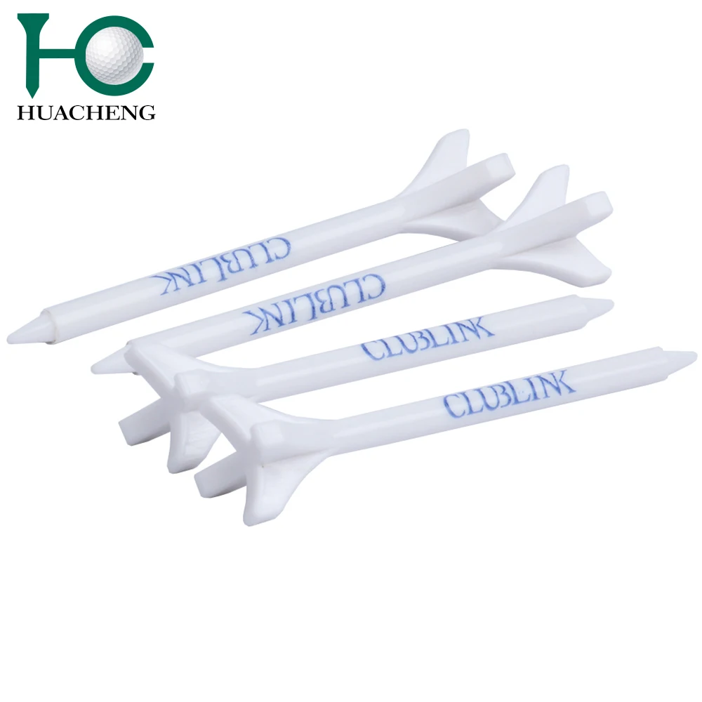 custom logo fly shape plastic golf tee with logo imprint