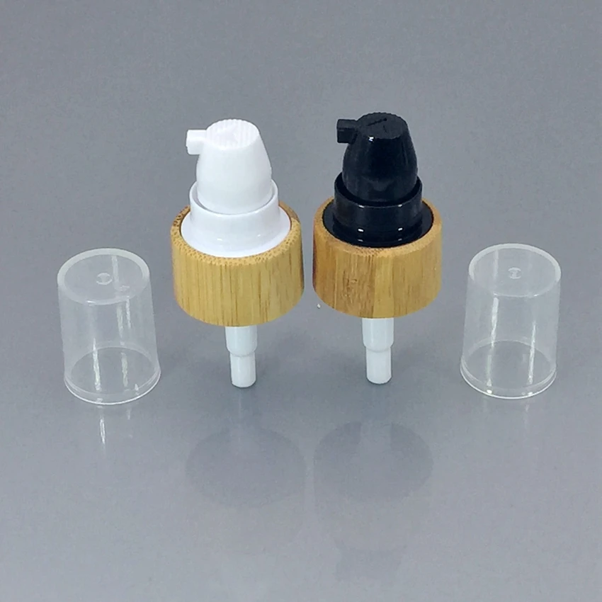 cosmetic cream pump 20/410 wood bamboo plastic treatment pump