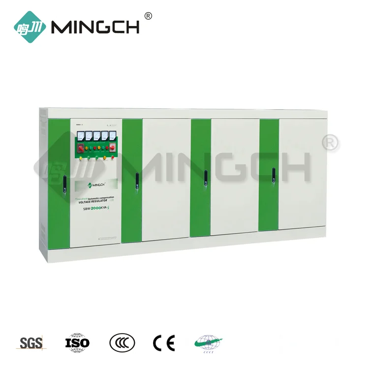 MINGCH  SBW-F Industrial Avr 1000Kva 3 Phase Voltage Regulator Stabilizer 380V 440V 1000KW Voltage Stabilizer