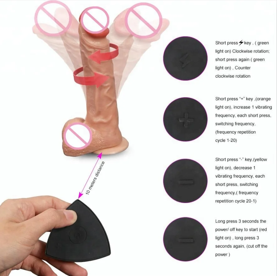 
Wholesale Sex Toys Remote Mushroom Head Vibrating Dildos, Bhuge Realistic Vibrator Penis Dildo for Women 