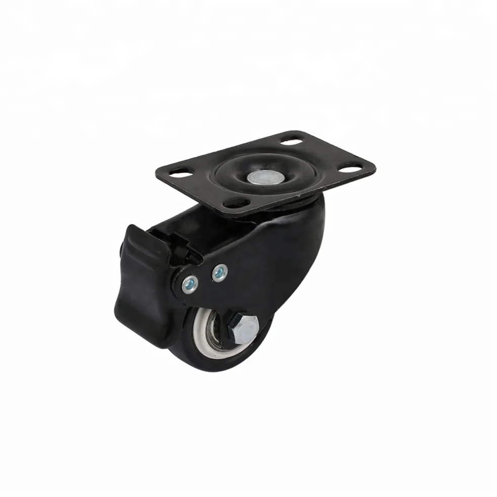 Поворотные ролики для мебели из полиуретана с верхней пластиной 1,5 дюйма