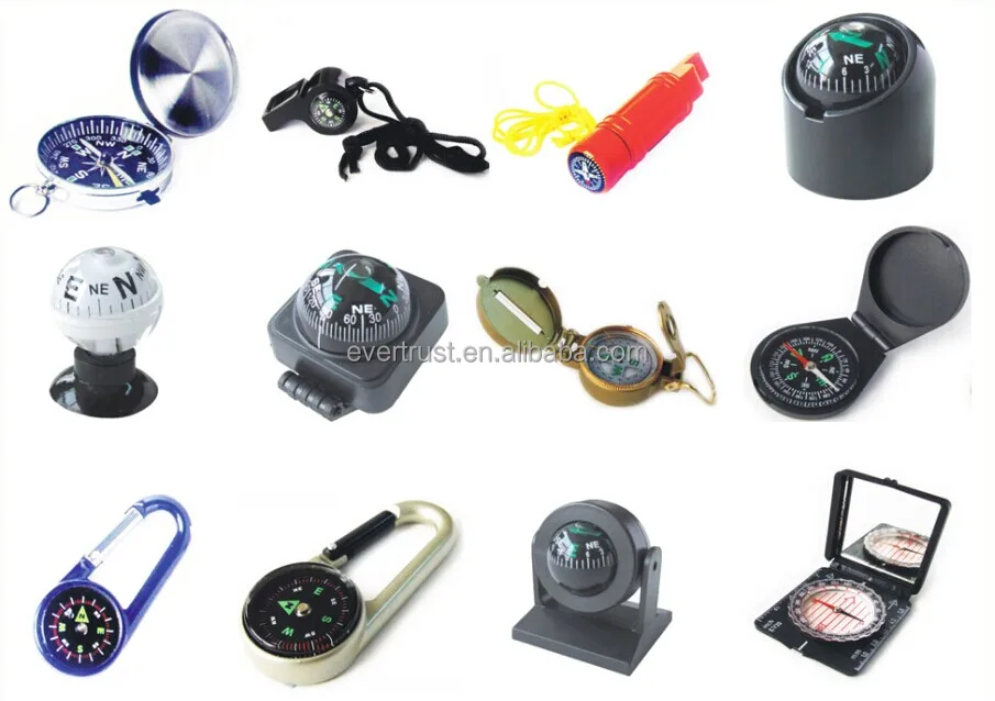 Made in China copper material glow custom metal gold camping compass outdoor