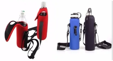 Drawstring Water Bottle Holder Cover Neoprene Insulated Sleeve Bag