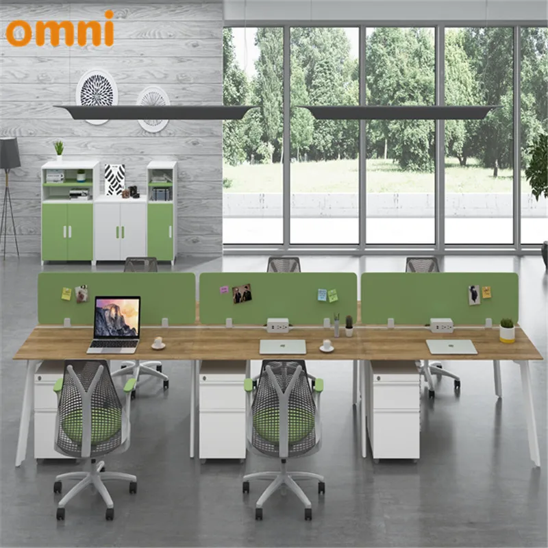 Wholesale stylish modular office furniture cluster workstation desks for 6 people