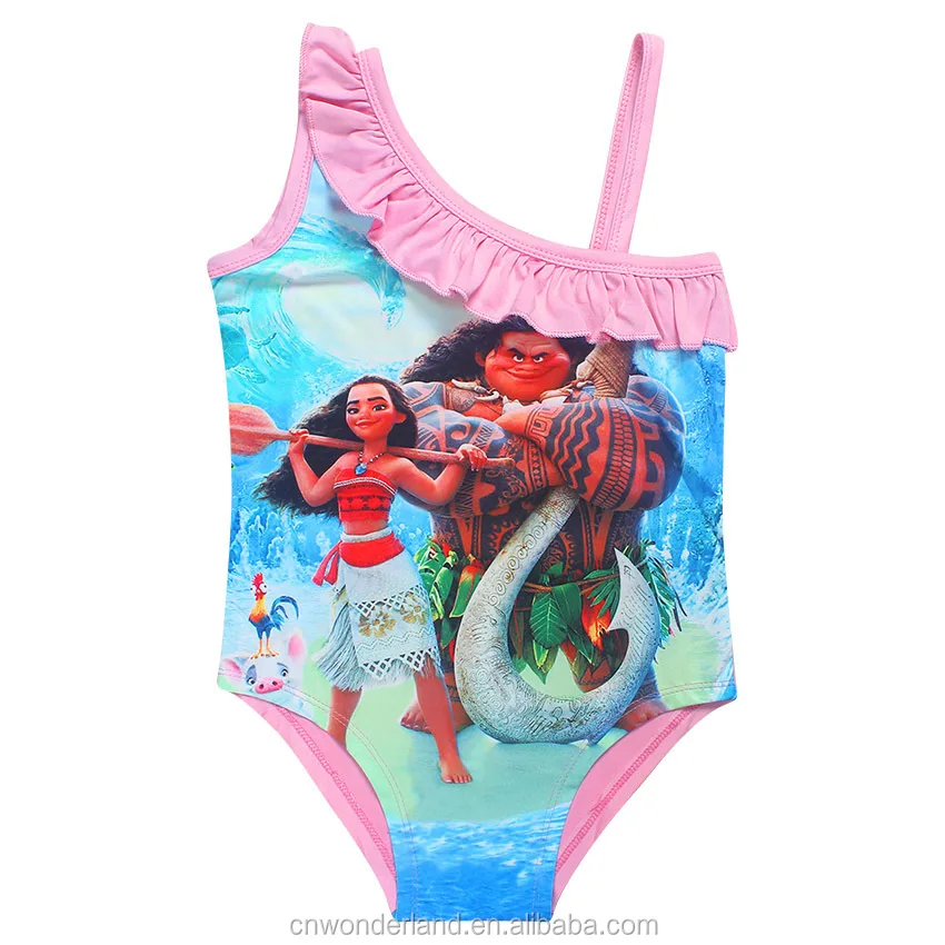 Wholesale 2017 kids Girl Swimwear Moana Kids Swim Suit One Piece Beach Wear