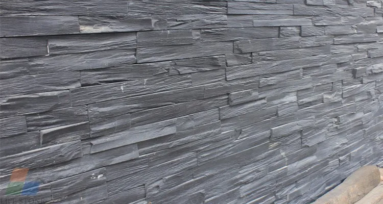Хорошее качество серый и черный натуральный камень культивирования сланцевый декоративный для наружной стены дома
