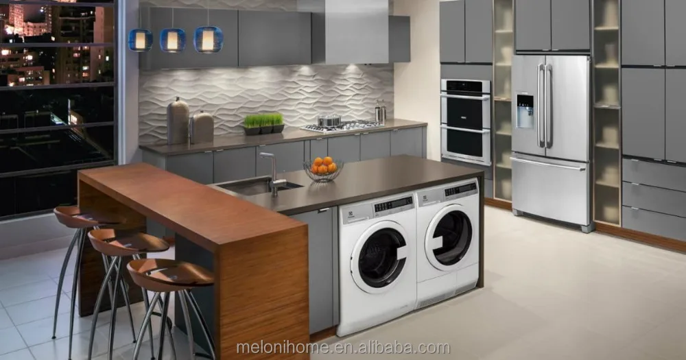 Made in China Laundry Kitchen with Washing Machine,Modern Kitchen Cabinet,Full Kitchen Units