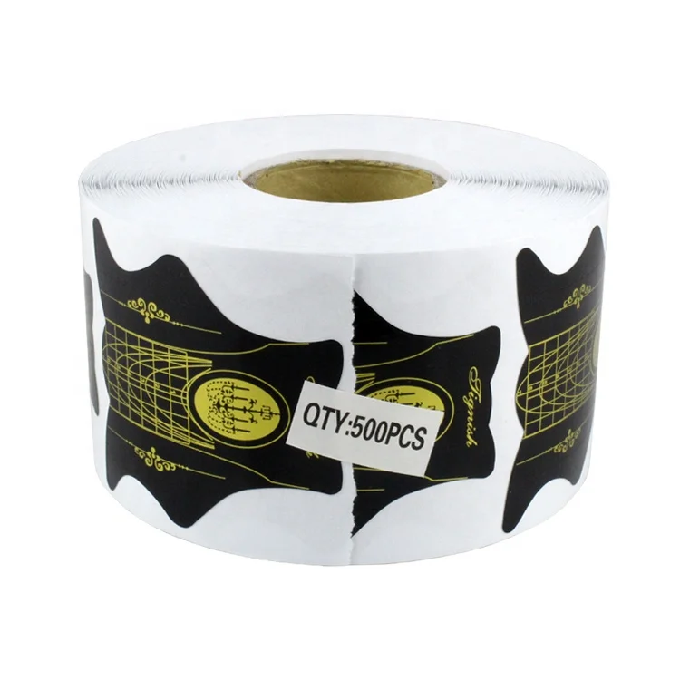 Форма для ногтей KSM OEM 500 шт./рулон с толстой бумагой для акрилового УФ-геля направляющая для наращивания ногтей инструменты для наращивания ногтей