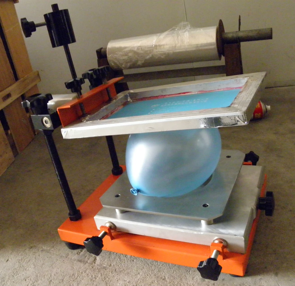 Simple manual balloon screen printing machine