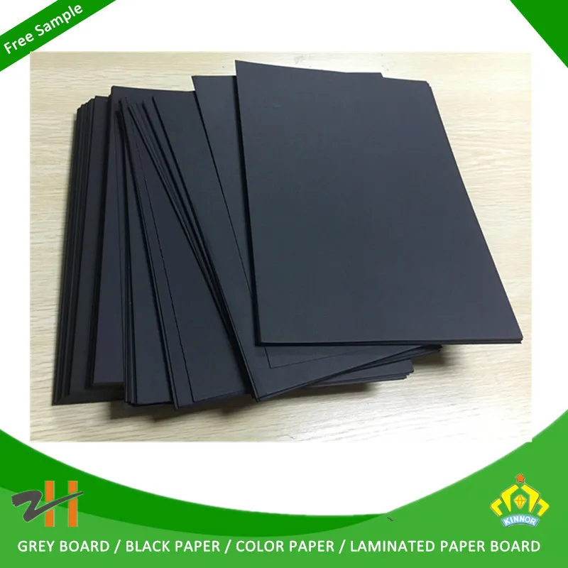 
180gsm coated/ uncoated duplex black paper board 