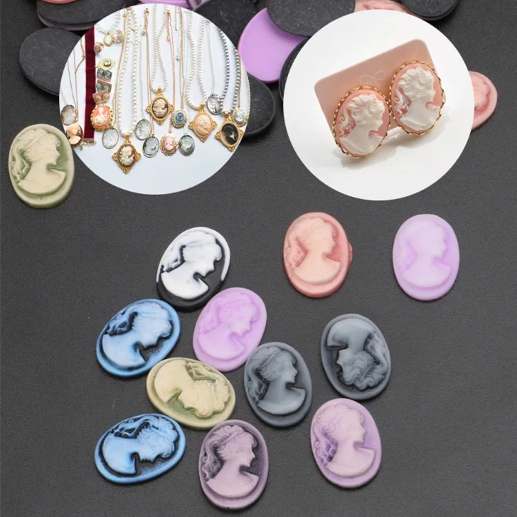 Custom Resin Cameo Flat Back Resin Silhouette Cameo for Decoration
