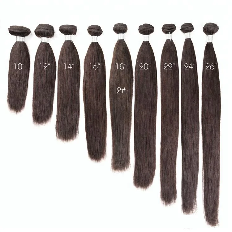 
Cheap Brazilian Human Hair extensions brown 2# silky weaves 8 inch human hair weave 