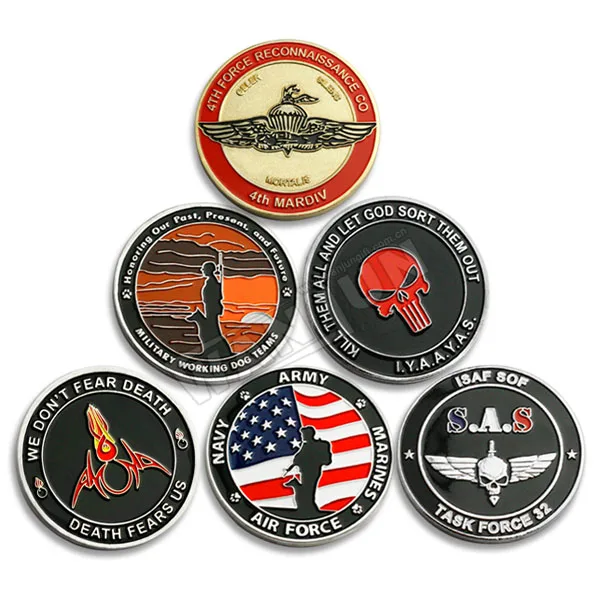 custom security blank soft enamel 3d metal challenge coin