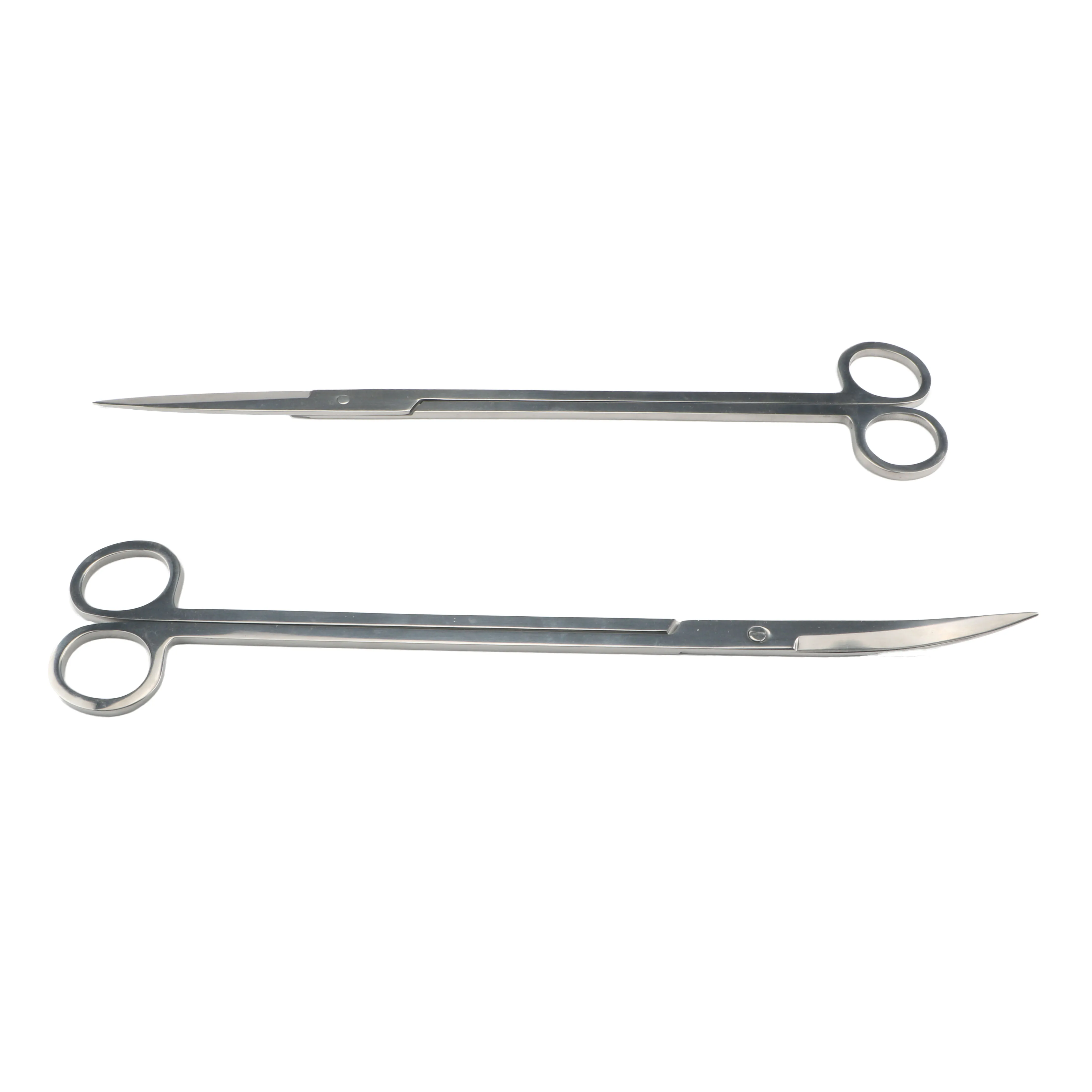 11.8 Inch Mirror Polished Straight Curved Scissors Aquarium Cleaning Tools Kit Aquarium Plant Scissors