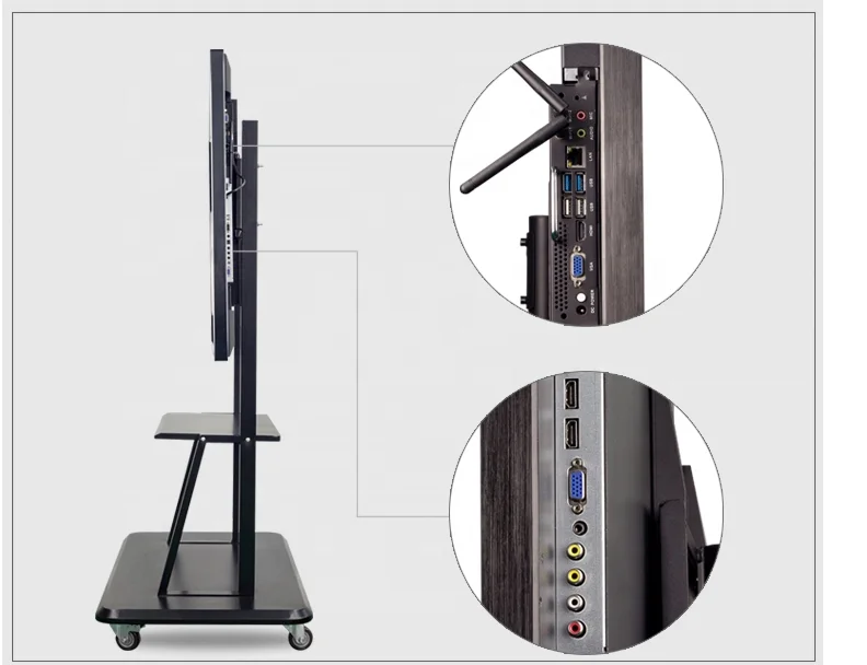 55 inch factory direct sales  LED Touch Screen  multimedia teleconference Interactive all in one pc whiteboard