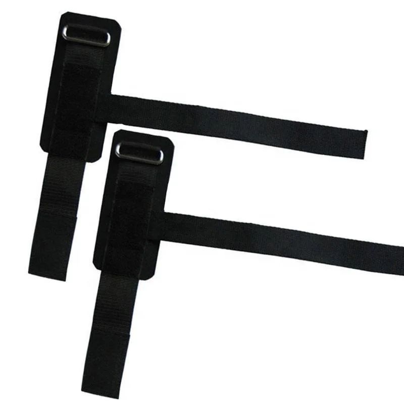 Black Powerlifting Wrist Padded Weight Lifting Support Straps Hand Sport Cross Train Fitness Safety Gym Gloves