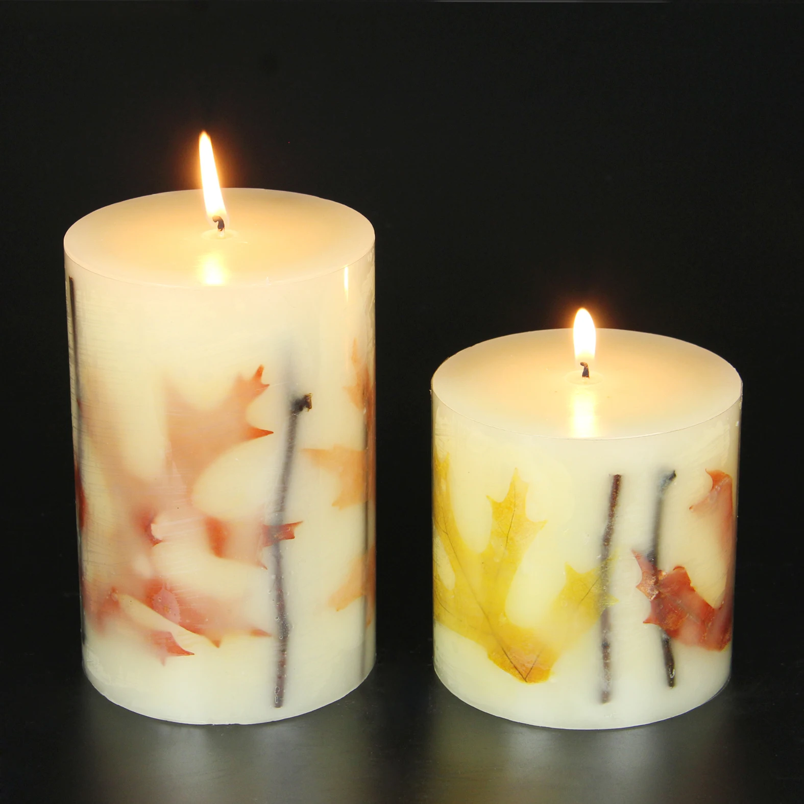 
maple leaf branch decorative luxury candle for sale home decor 