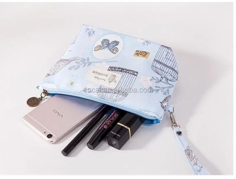 Encai Convenient Zipper Makeup Bag Amazon Hot Selling Floral Pattern Cosmetic Bag