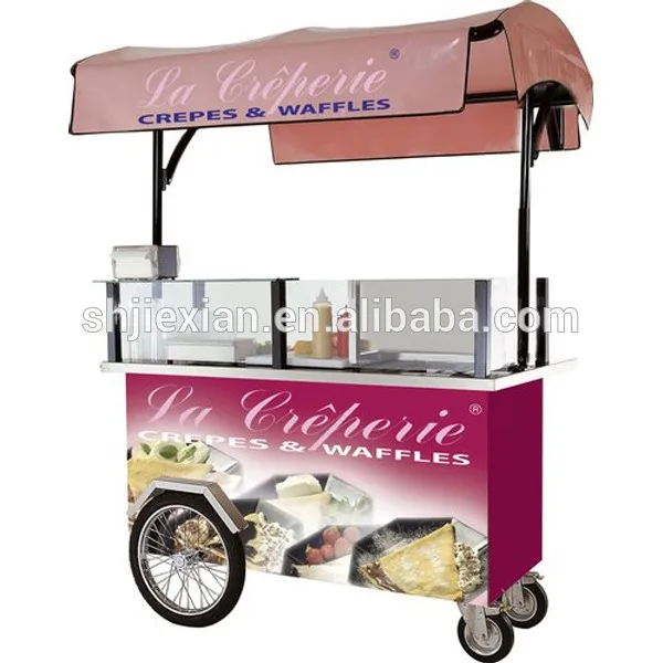 New Design Hot Sale hand push food cart for sale/street Hot Dog food vending cart/mobile food carts for sale JX-CR180