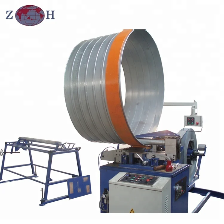 HVAC spiral duct machine for helix ventilation ducts