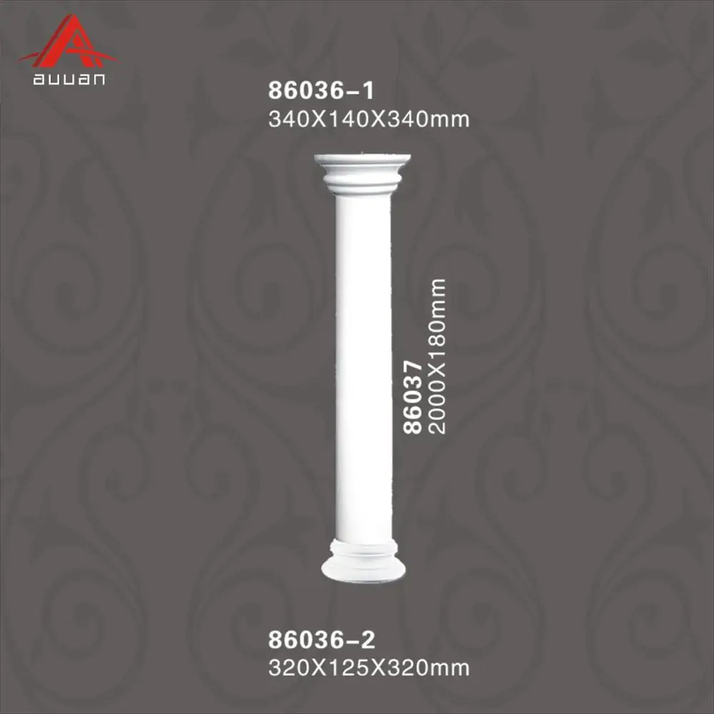 High Quality Polyurethane Pillar Design Roman Column Columns Crowns for Direct Sale
