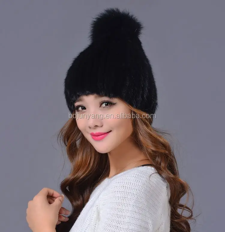 Дешевые нестандартная конструкция натуральный мех животных уши шапка настоящее меховую шапку hat