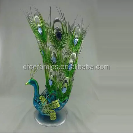 wholesale indoor decorative metal figure peacocks