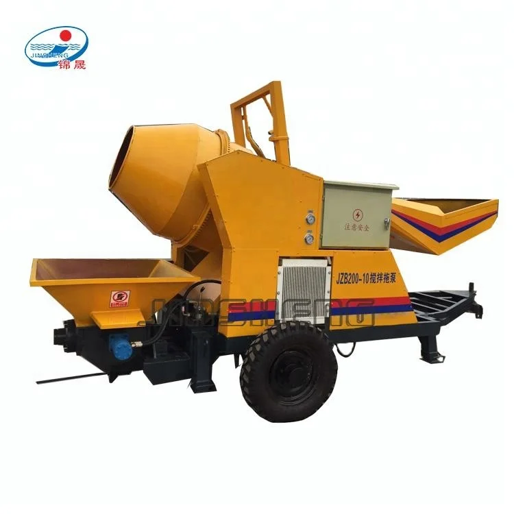 China electric motor diesel concrete cement mixer with pump JBS40 price