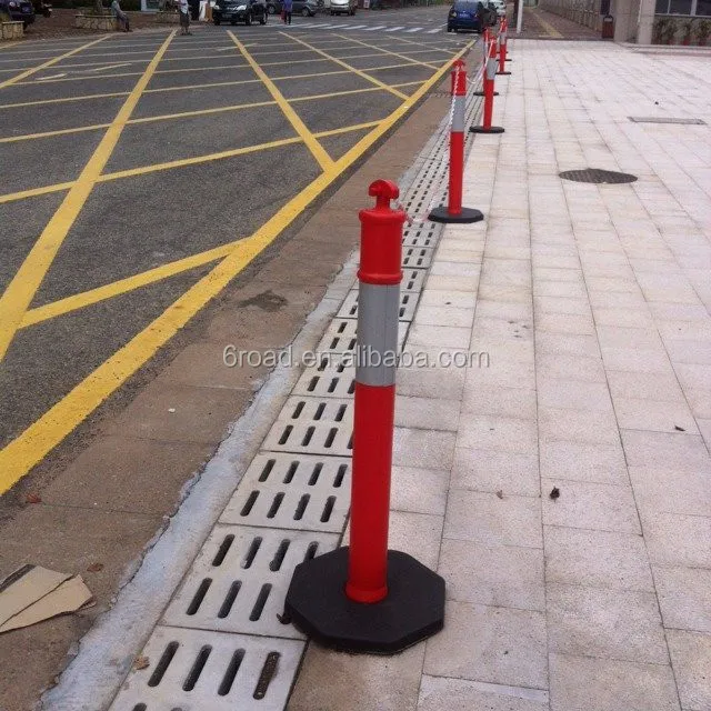 Movable Plastic Chain Link T top Bollards Barrier Post