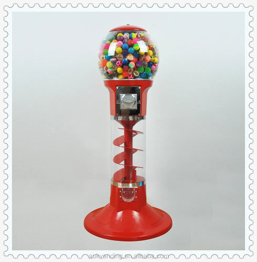 bulk spiral candy capsule bouncy ball station vending machine