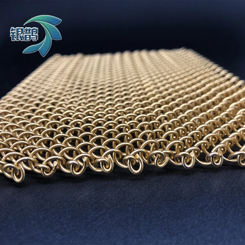 Popular metal coil drapery used for indoor decorative mesh curtain