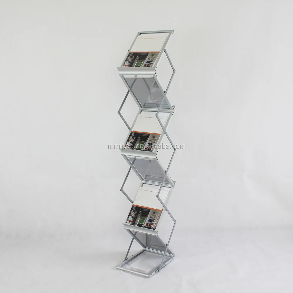Advertising Display Floor Stand A4 Brochure Holder rack shelf/magazine stand literature holder