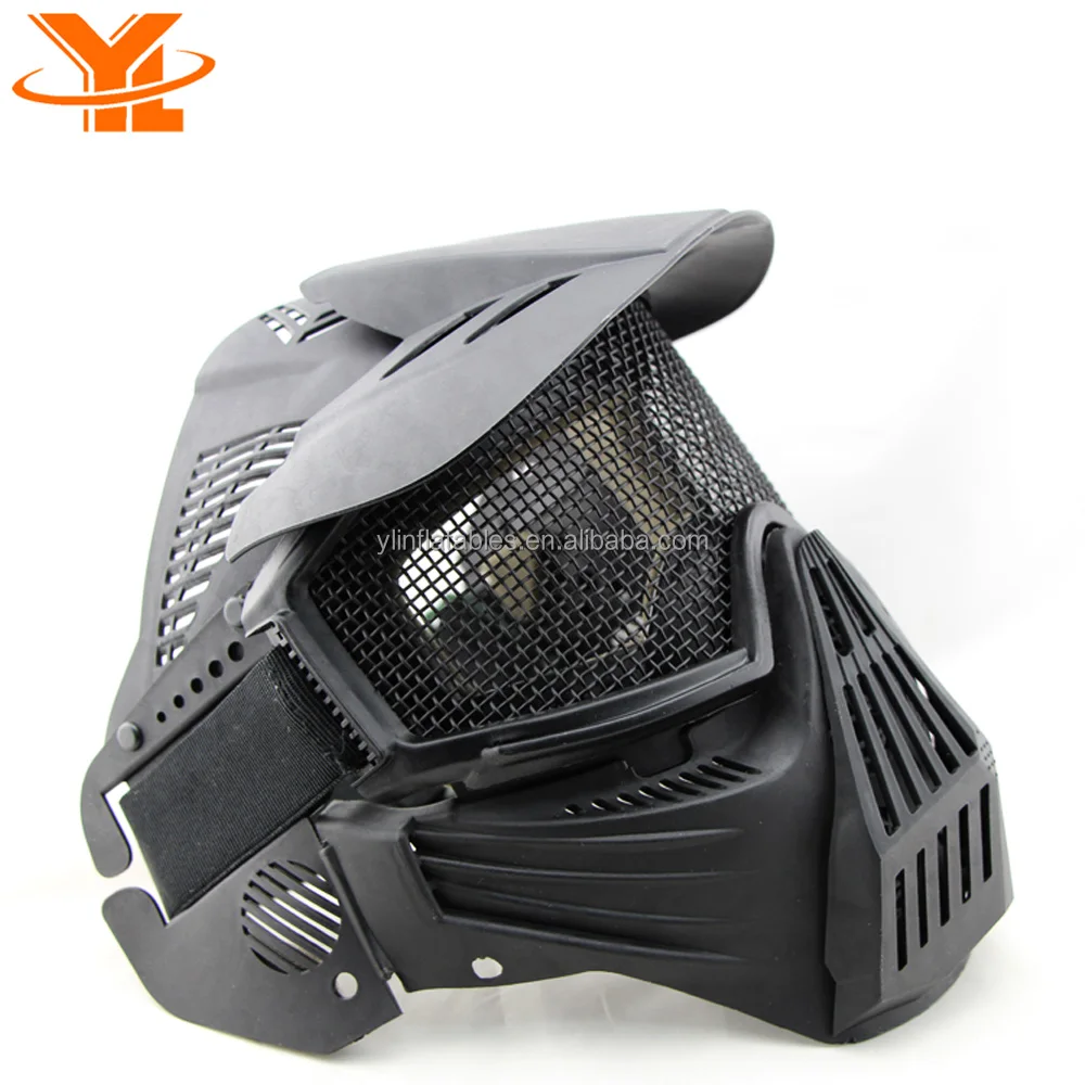 Archery Tag Game Protect Mask, Black Facial Paintball Mask
