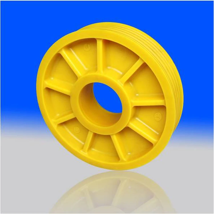Passenger elevator traction sheave nylon pulley for elevator deflector