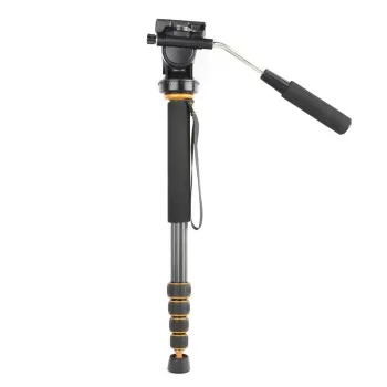 Carbon fiber camera monopod for dslr camera foldable monopod kit with rotary pan head