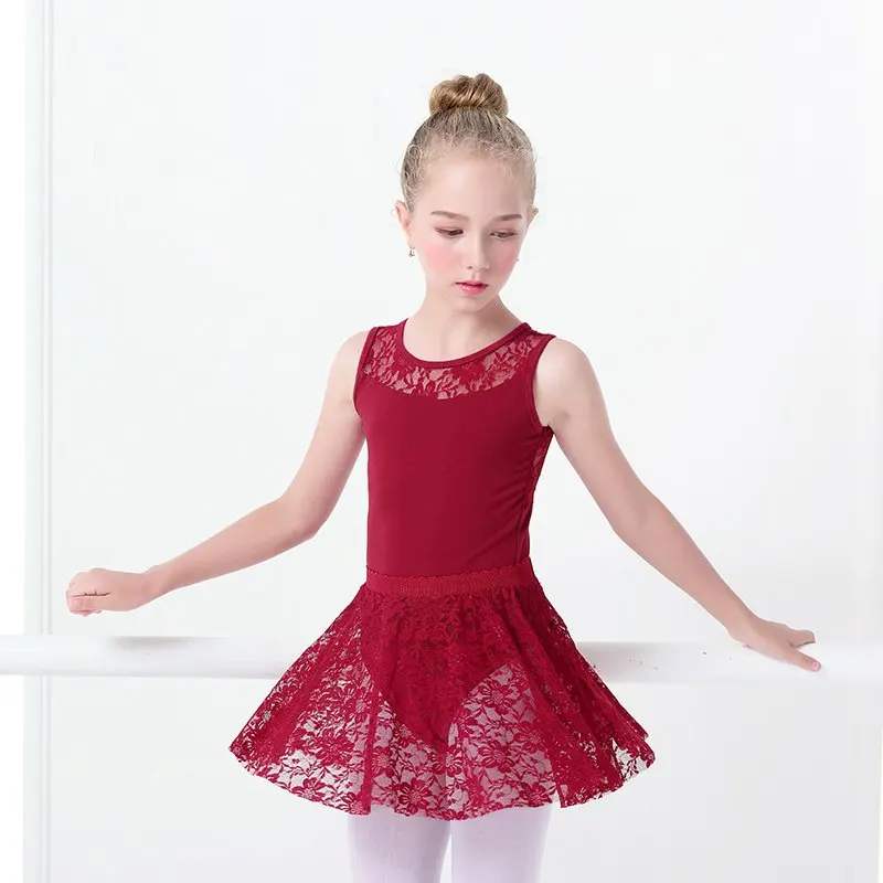 Girls Kids Lace Ballet Leotard Dress Dance Costumes Clearance Sale