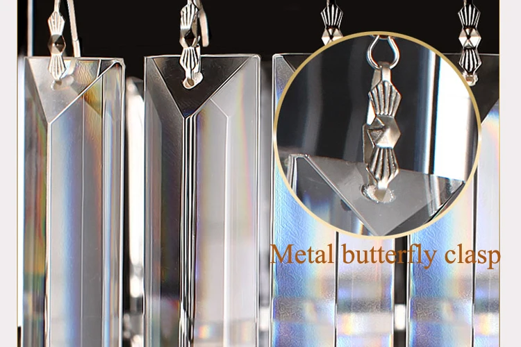 Modern Small Round LED Cognac K9 Crystal Ceiling Lamp For Villa Hotel Corridor Living Room