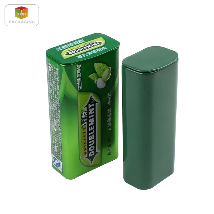 Slide top metal tins box for mint &chewing gum