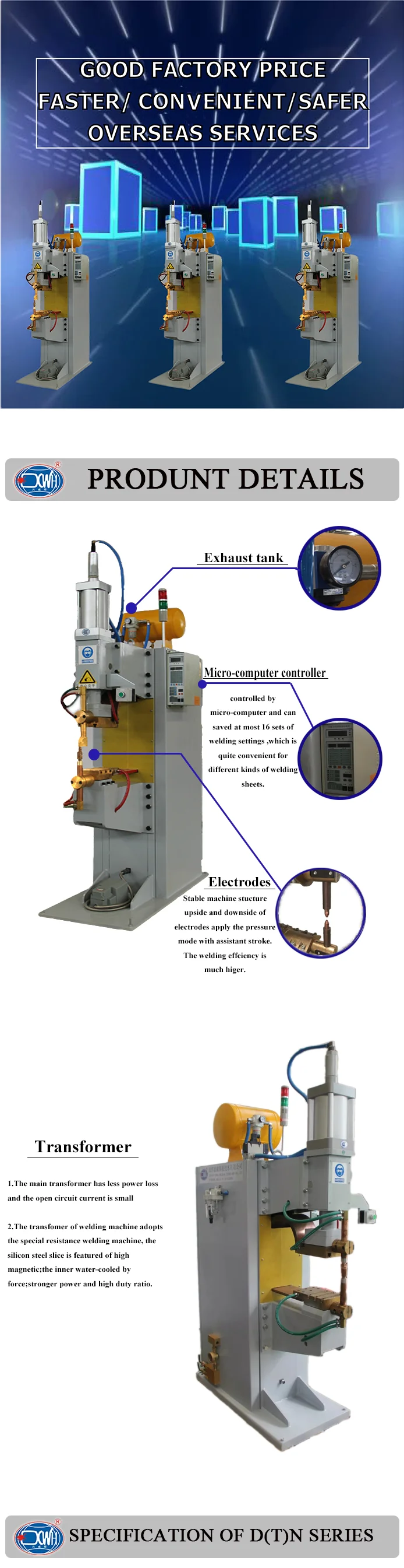 Constant Current Welder Multifunctional Adjustable Efficiency Inverter Spot Welding Machine