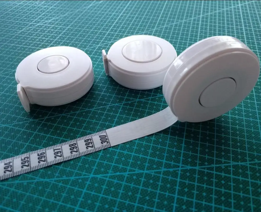300cm / 120 Inch White Custom Retractable Plastic Tape Measure